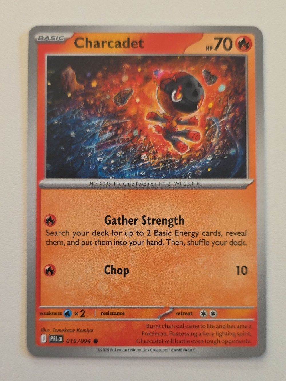 Pokemon Charcadet Trading Card